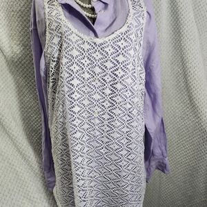 white crochet vest  Y2k Mesh